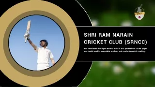 Take Cricket Academy Admission at SRNCC