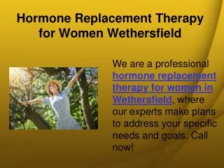 Hormone Replacement Therapy for Women Wethersfield