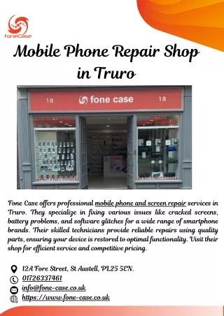 Mobile Phone Repair Shop in Truro