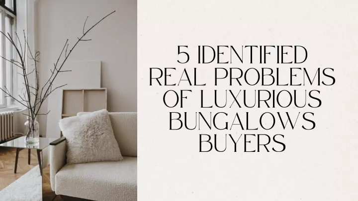 5 identified real problems of luxurious bungalows