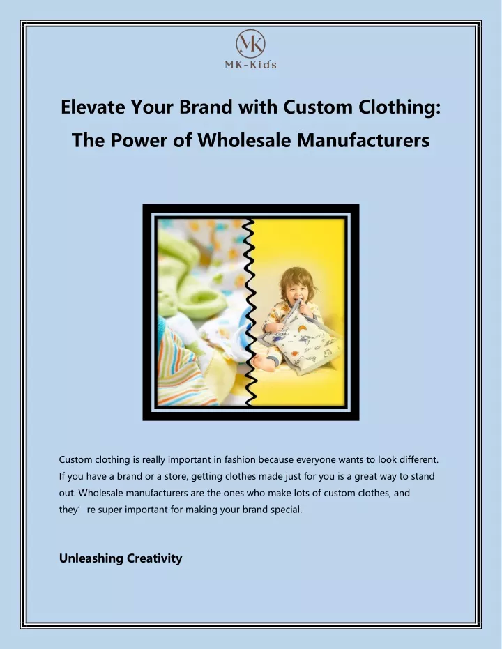 elevate your brand with custom clothing