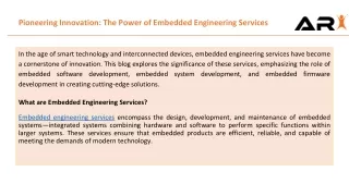 pioneering innovation the power of embedded engineering services