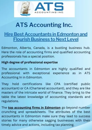 Hire Best Accountants in Edmonton and Flourish Business to Next Level