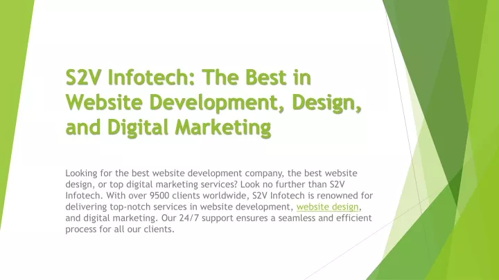 s2v infotech the best in website development design and digital marketing