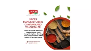 Spices Manufacturing Company and Wholesaler