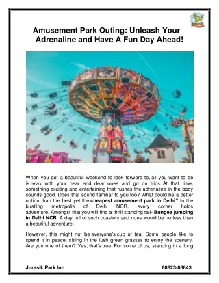 amusement park outing unleash your adrenaline