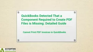 quickbooks detected that a component required to create pdf files is missing detailed guide