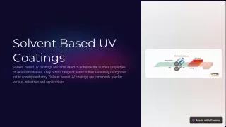 Solvent Based UV Coatings