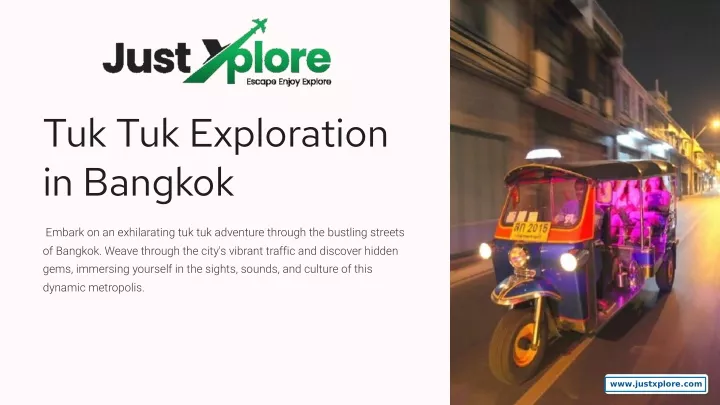 tuk tuk exploration in bangkok