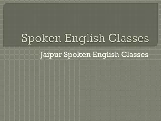 Best Tutor For Spoken English In Jaipur