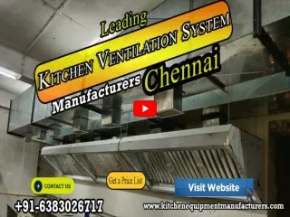 Kitchen Ventilation System Manufacturers Chennai