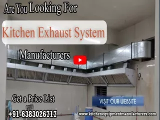 Kitchen Exhaust System Manufacturers Chennai