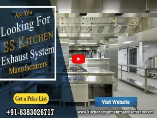 SS Kitchen Exhaust System Chennai,Bangalore,India