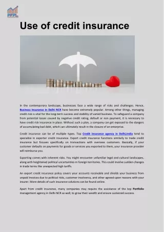 use of credit insurance