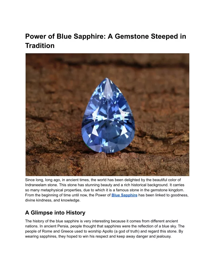 power of blue sapphire a gemstone steeped