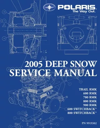 2005 Polaris 600 RMK 144 SNOWMOBILE Service Repair Manual