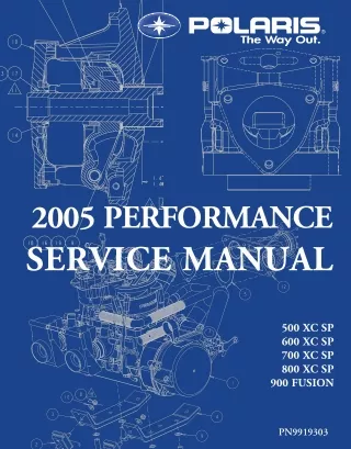 2005 Polaris 600 XC SP Edge SNOWMOBILE Service Repair Manual