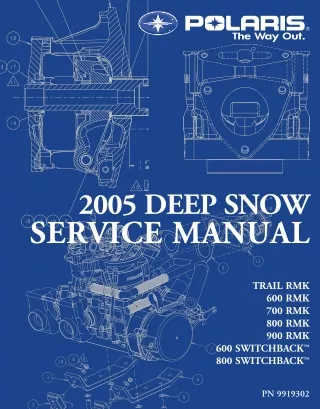 2005 Polaris 900 Switchback SNOWMOBILE Service Repair Manual