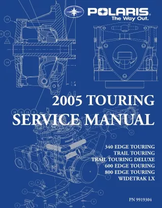 2005 Polaris Trail Touring Deluxe Euro SNOWMOBILE Service Repair Manual