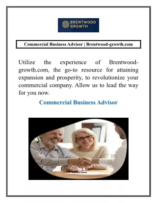 Commercial Business Advisor | Brentwood-growth.com