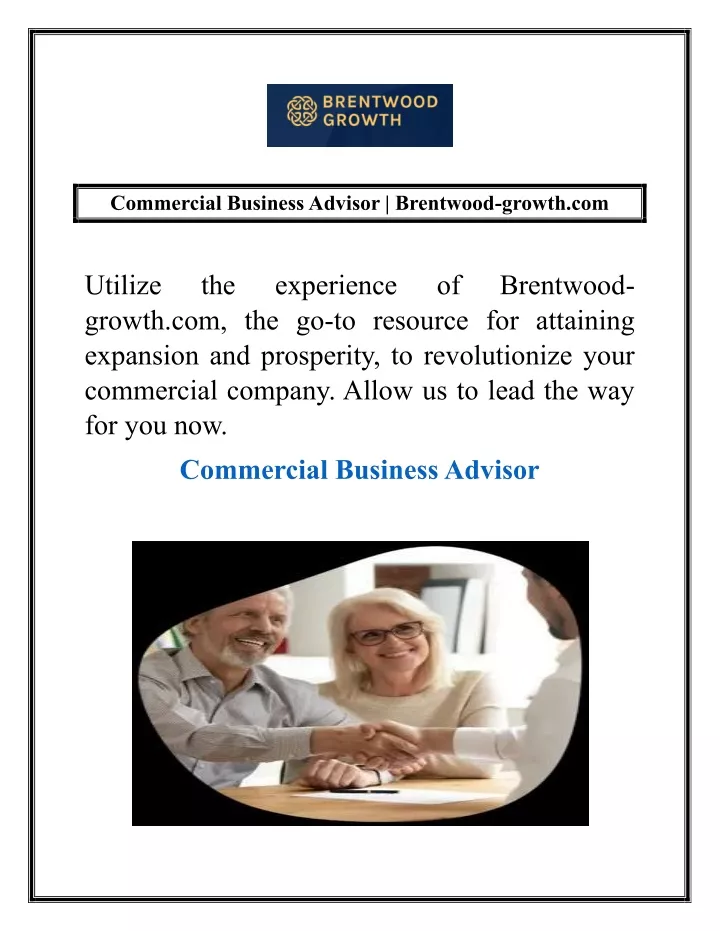 commercial business advisor brentwood growth com