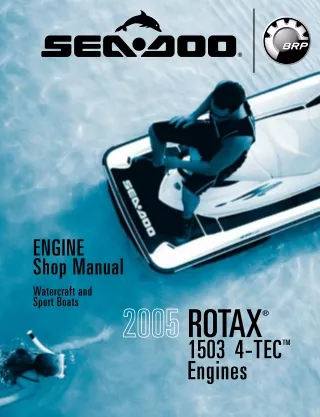 2005 Sea Doo Rotax 1503 4-Tec Engine Service Repair Manual