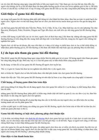 TOP 9  Game bài đổi thưởng qua ngân hàng uy tín