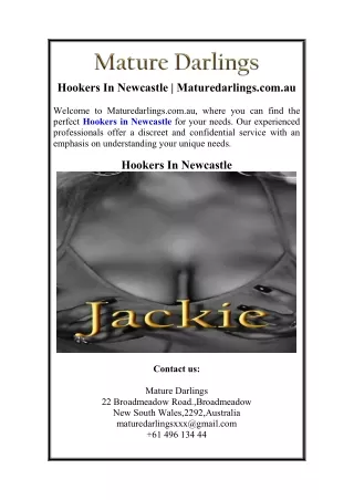 Hookers In Newcastle | Maturedarlings.com.au