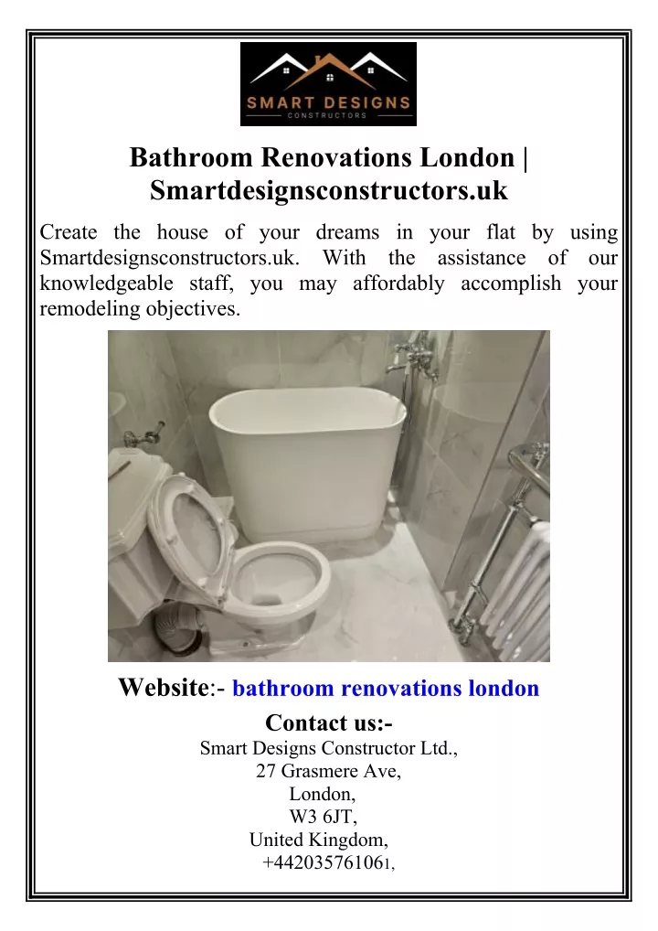 bathroom renovations london