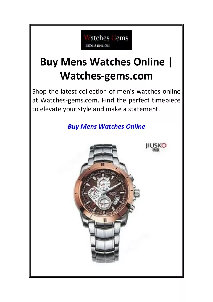 buy mens watches online watches gems com