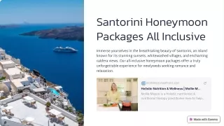 Santorini Honeymoon Packages All Inclusive