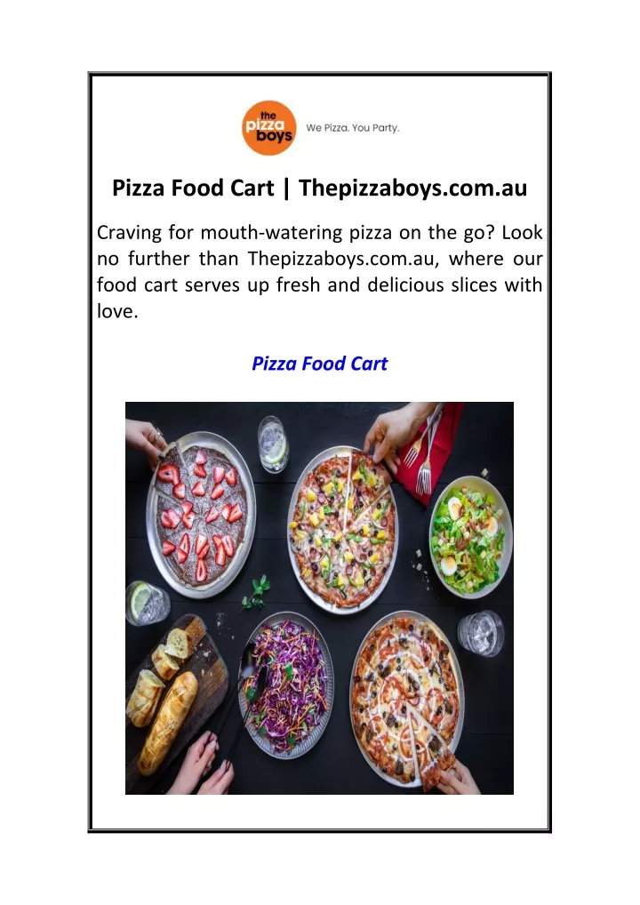 pizza food cart thepizzaboys com au