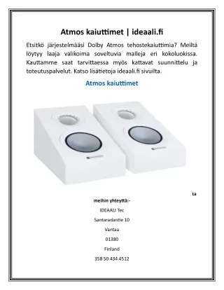 atmos kaiuttimet ideaali fi