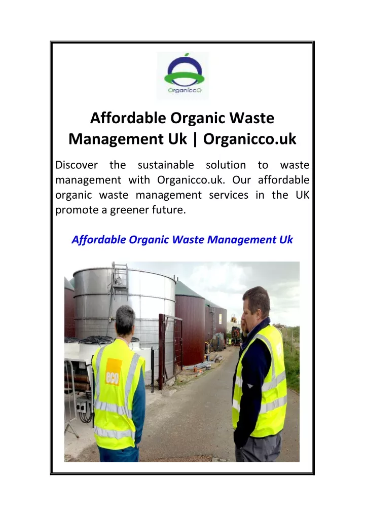 affordable organic waste management uk organicco