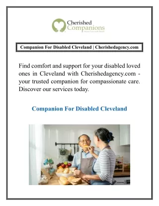 Companion For Disabled Cleveland | Cherishedagency.com