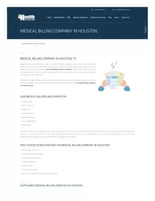 Medical Billing Services Companies in Houston