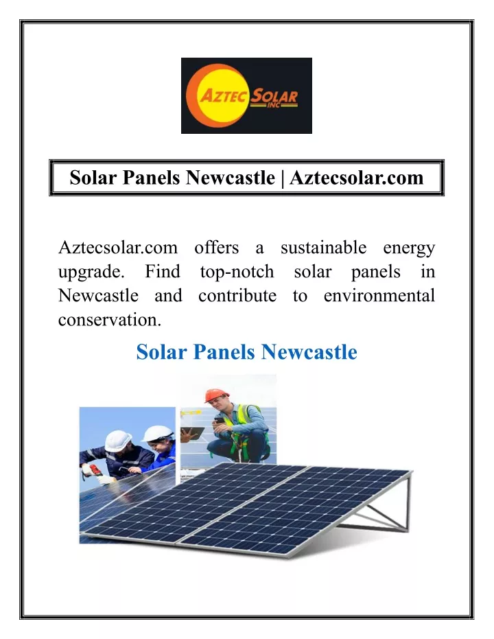 solar panels newcastle aztecsolar com