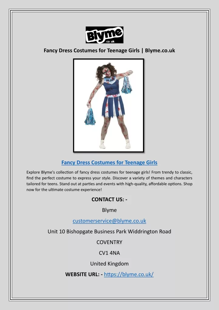 fancy dress costumes for teenage girls blyme co uk