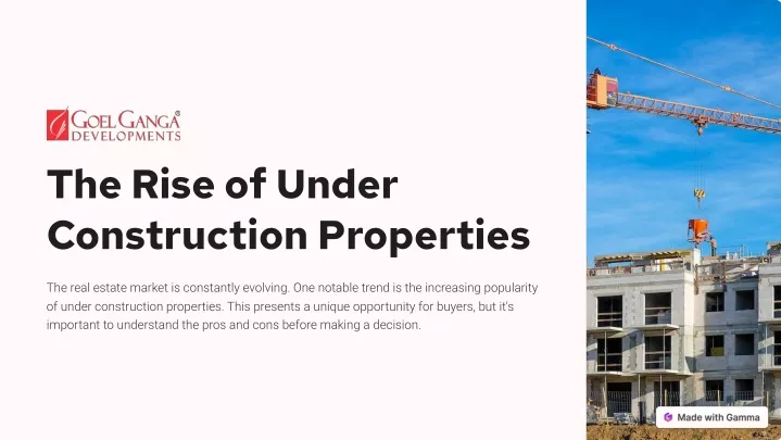 the rise of under construction properties