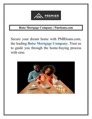 Boise Mortgage Company | Pmrloans.com