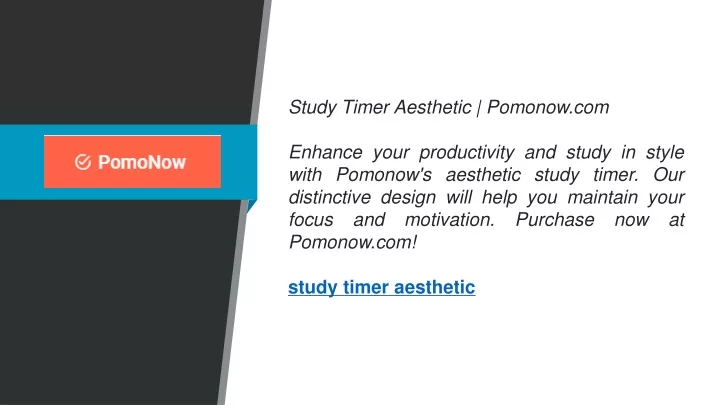 study timer aesthetic pomonow com enhance your