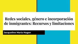 redes sociales g nero e incorporaci