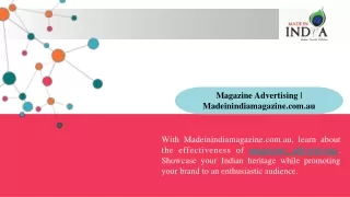 magazine advertising madeinindiamagazine com au