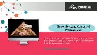 boise mortgage company pmrloans com