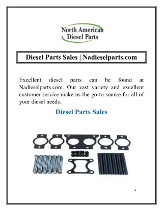 diesel parts sales nadieselparts com