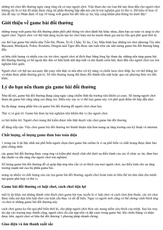 TOP 9  Game bài đổi thưởng qua ngân hàng uy tín