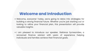 welcome and introduction