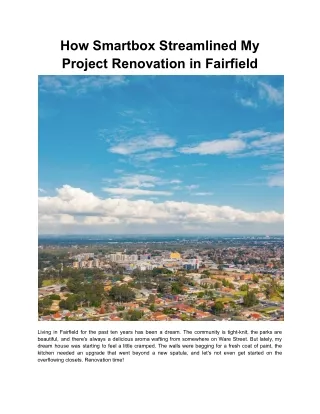 how smartbox streamlined my project renovation