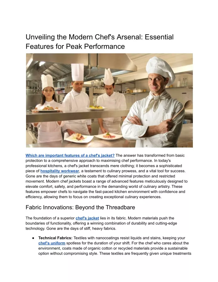 unveiling the modern chef s arsenal essential