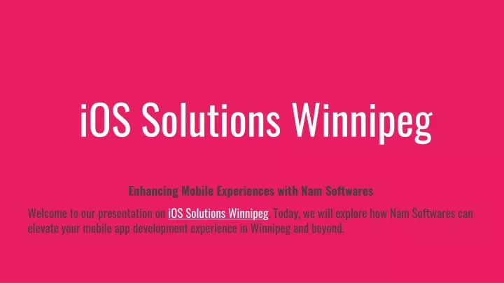 ios solutions winnipeg